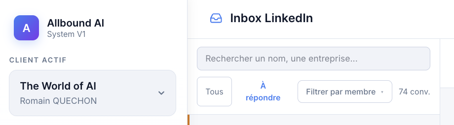Filtres de l'Inbox