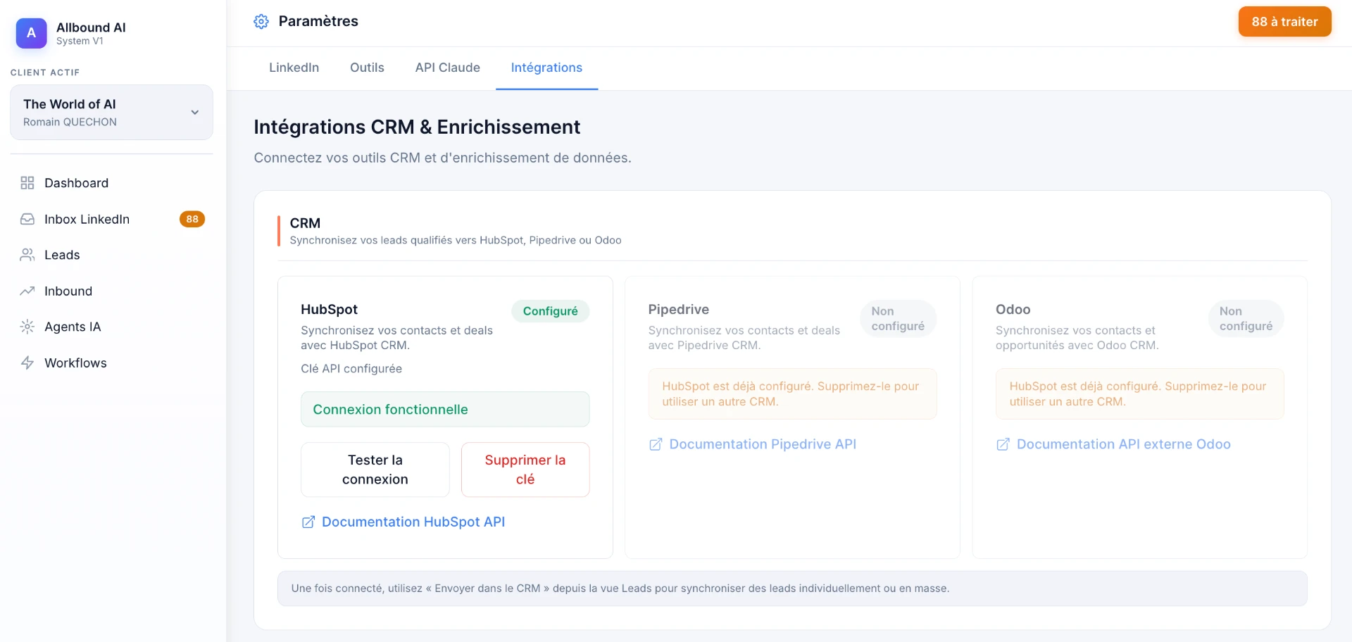 Intégrations CRM